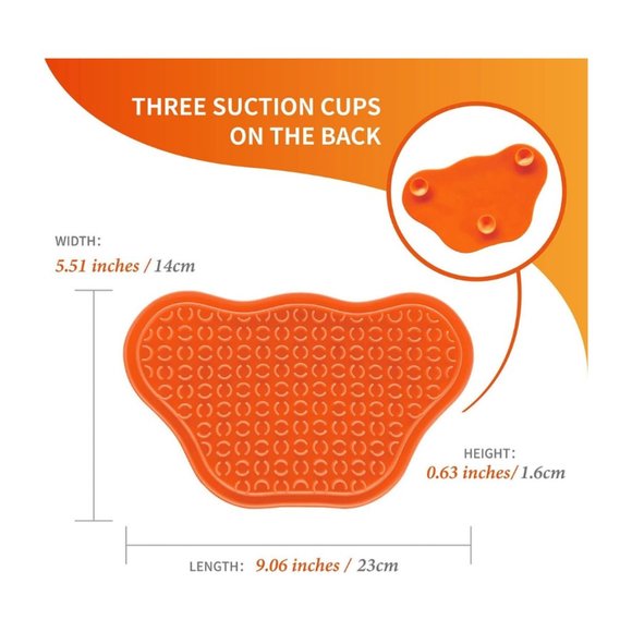 Pet Dream House Lick Paw Pad & Slow Feeder for Dogs - Orange, NWT - Picture 2 of 9